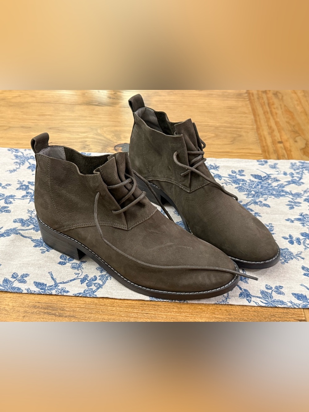 Eileen Fisher Rey Nubuck Leather Ankle Booties